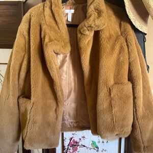 Leith Camel Teddy Jacket